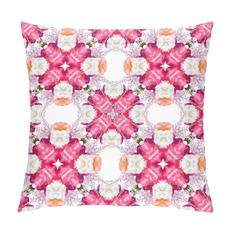 Personality  Abstract Floral Kaleidoscope Seamless Pattern Pillow Covers