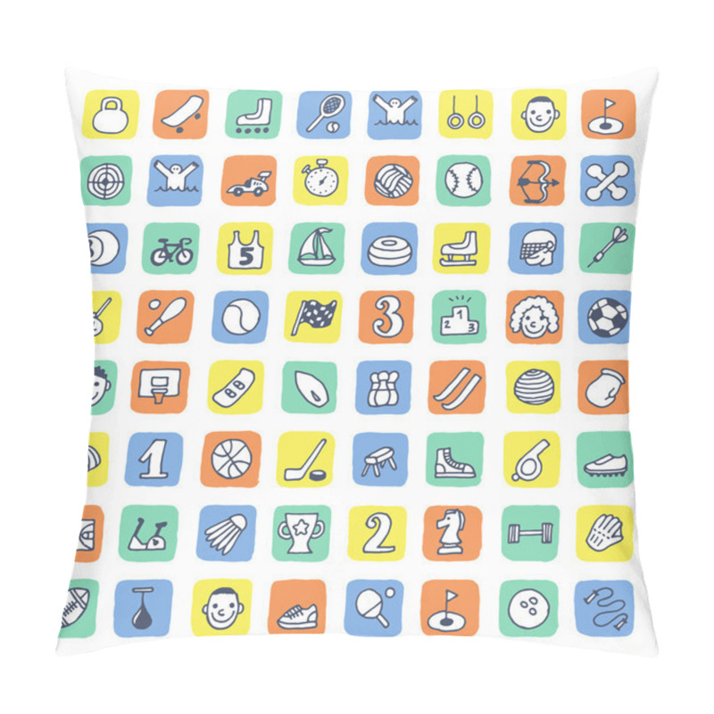 Personality  Doodle Sport Icons Set Pillow Covers