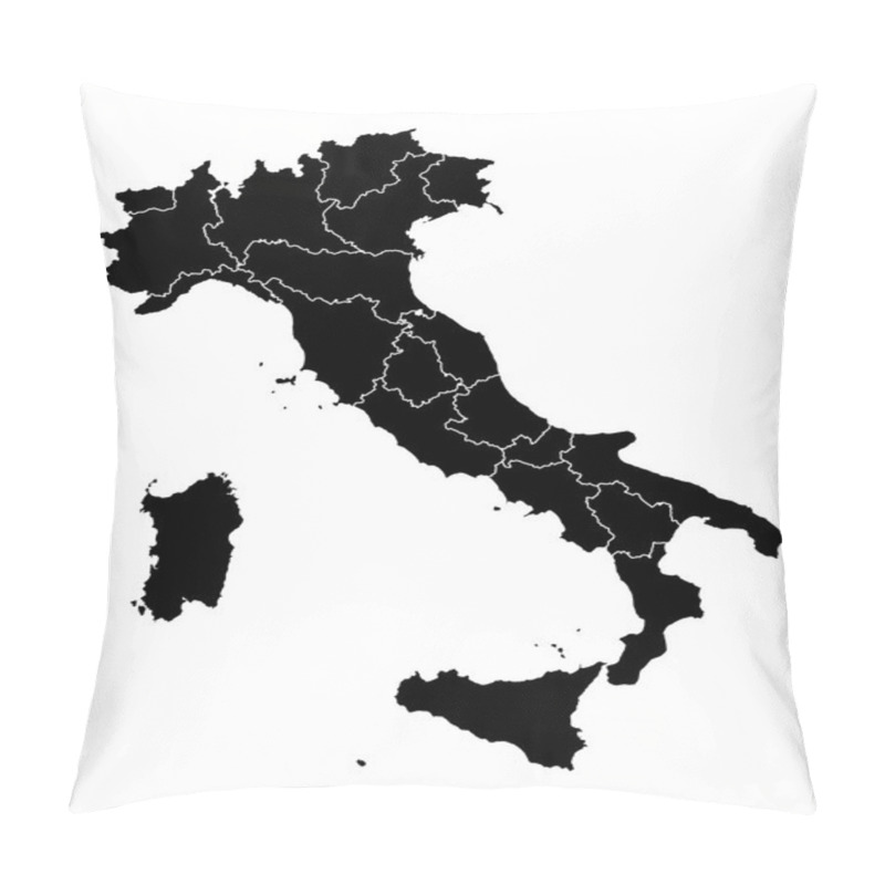 Personality  Map Of Italy Pillow Covers