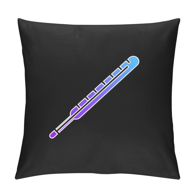 Personality  Body Thermometer Blue Gradient Vector Icon Pillow Covers