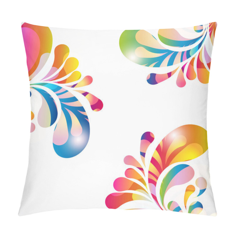 Personality  Abstract Background With Bright Teardrop-shaped Arches. Pillow Covers