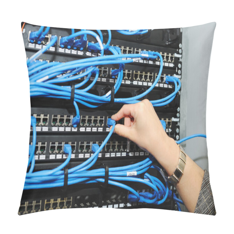 Personality  Female Administrator At Server Room Pillow Covers