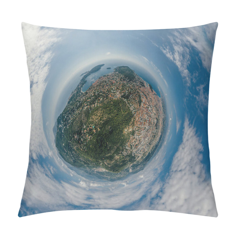 Personality  Nice City In The South Of France On The Azure Coast Air 360 Vr Virtual Reality Drone Panorama Pillow Covers