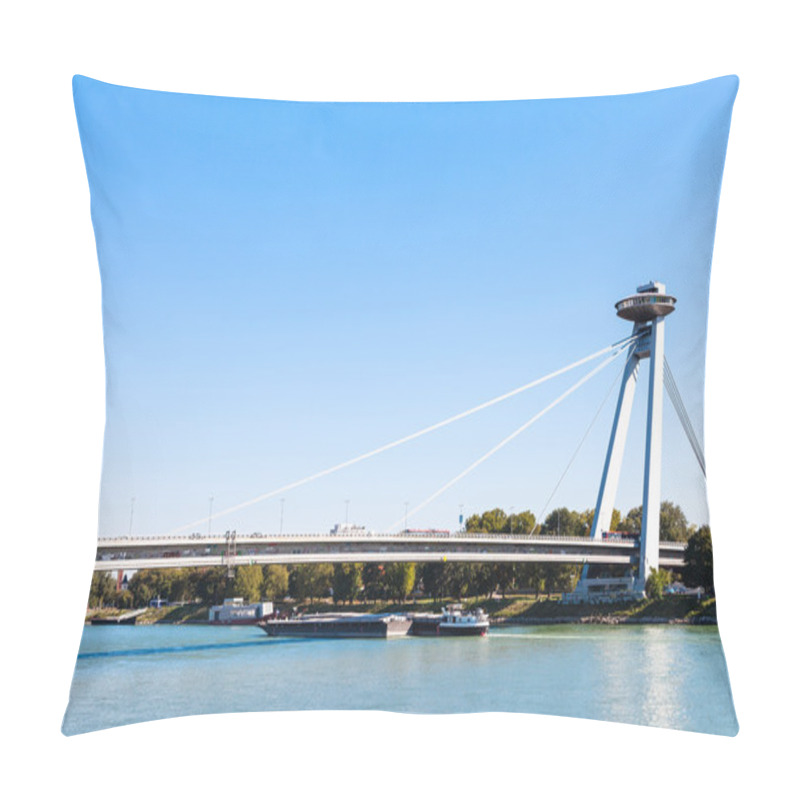 Personality  Most SNP Bridge Over Danube River In Bratislava Pillow Covers