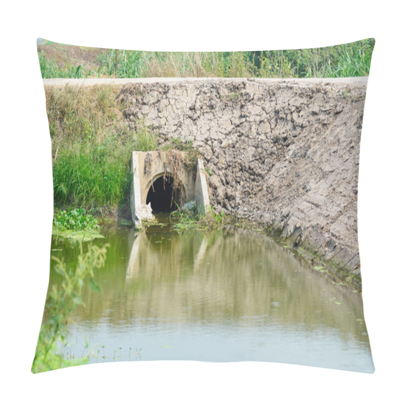 Personality  Concrete Drainage Pipes In Irrigation Canal, Sewage And Water Pillow Covers