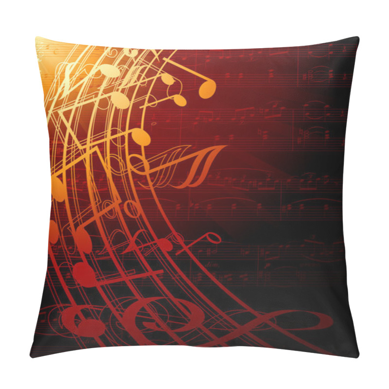 Personality  Vector Musical Background Pillow Covers