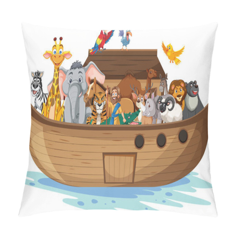 Personality  Various Animals Together On A Boat Pillow Covers