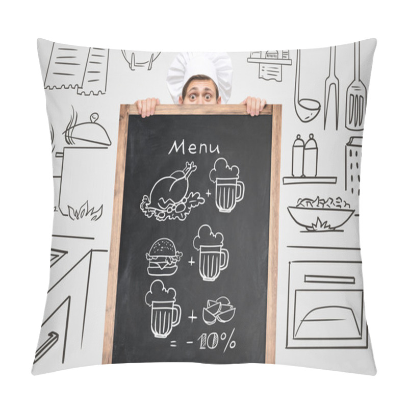 Personality  Blackboard For Menu. Pillow Covers