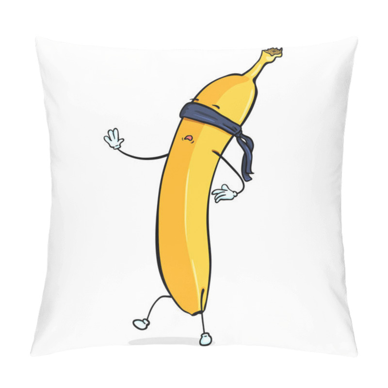 Personality  Banana Character With Blinding Bandage Pillow Covers