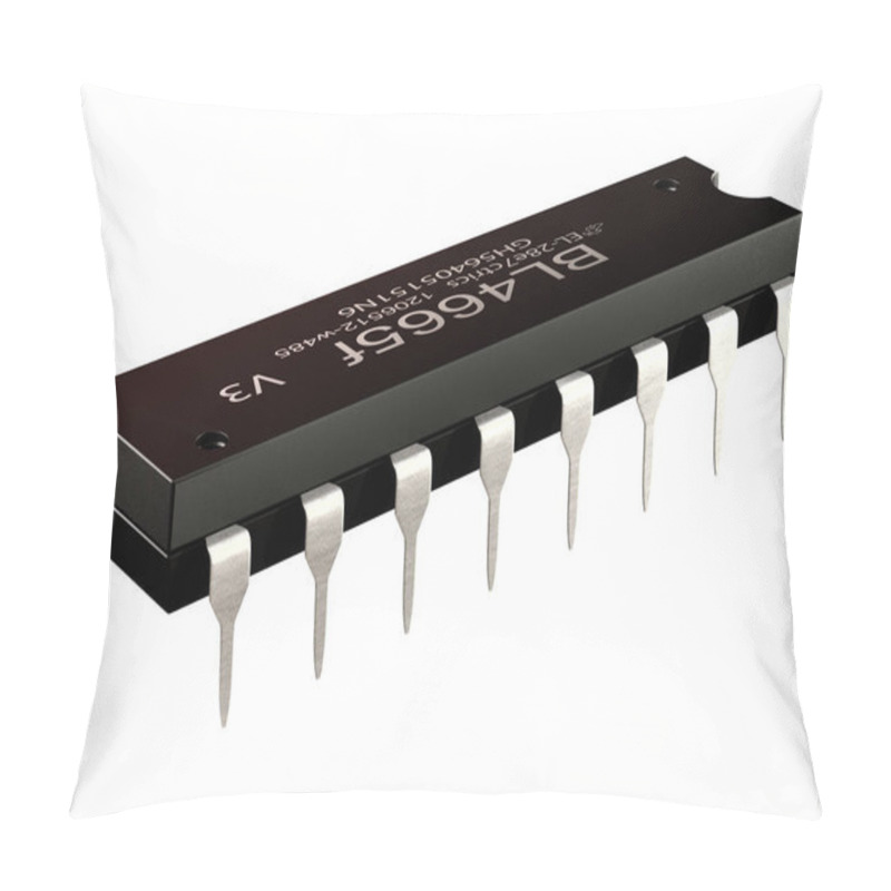 Personality  Integrated Circuit Or Micro Chip And New Technologies On Isolated. Pillow Covers