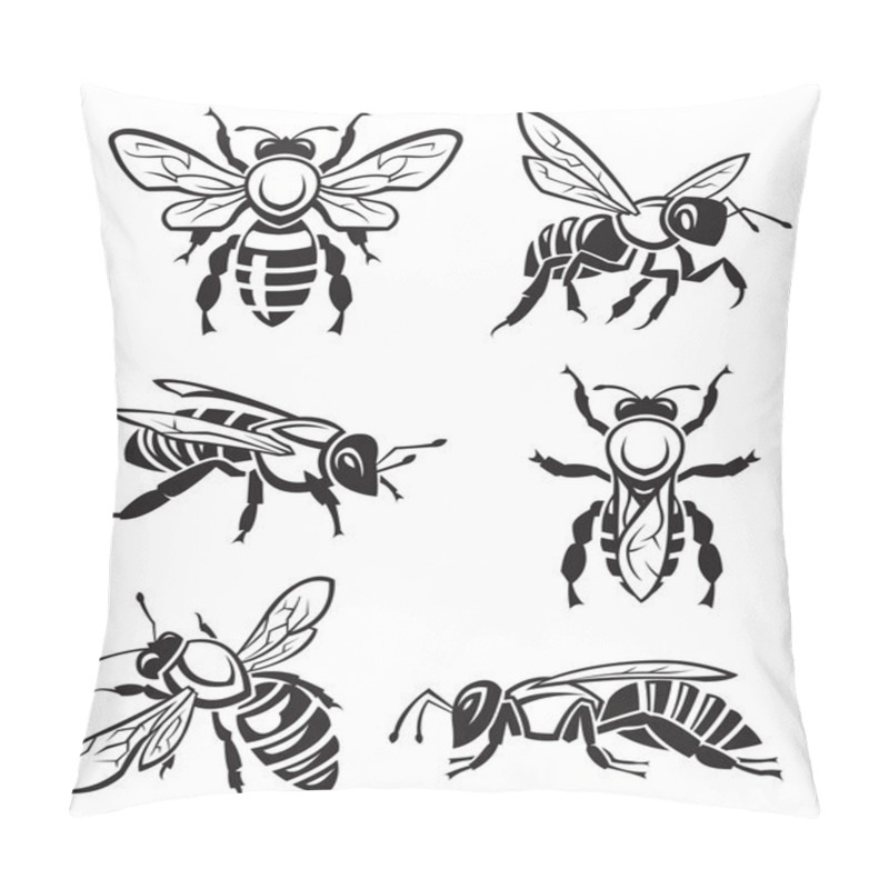 Personality  Set Of Bees Pillow Covers