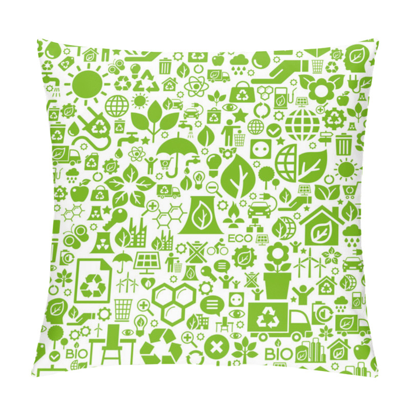 Personality  Ecology Icons Seamless Pattern Pillow Covers