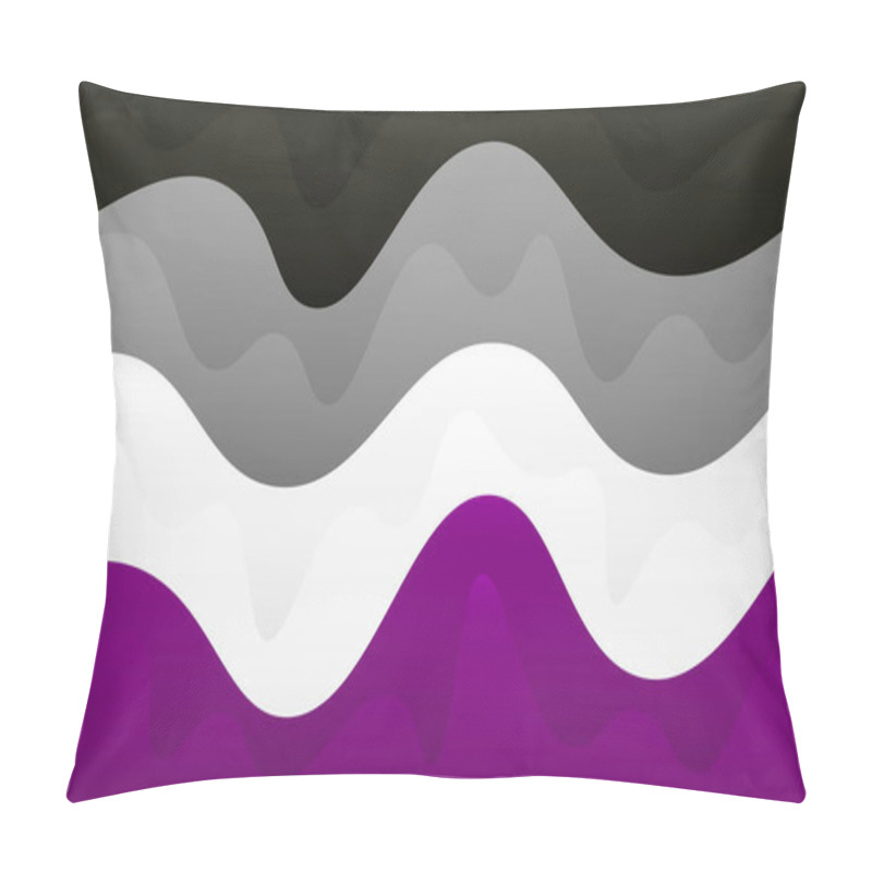 Personality  Flag Of Asexual Pride. Abstract Layered Background. Pillow Covers