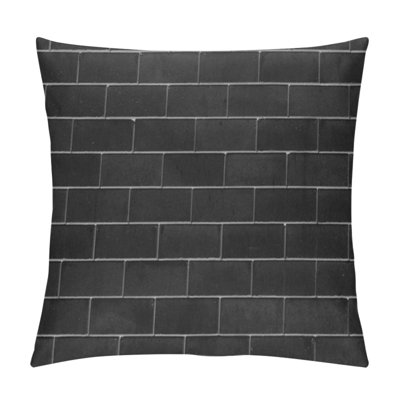 Personality  Black Paint Clean Brick Wall For Background. Pillow Covers