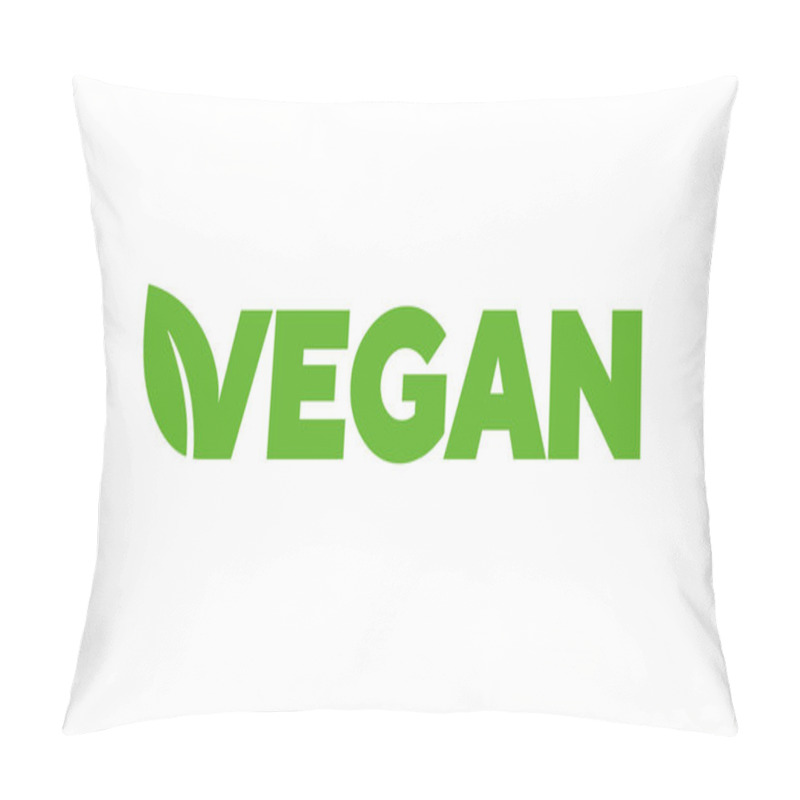 Personality  Vegan Badge Isolated On White Background Pillow Covers