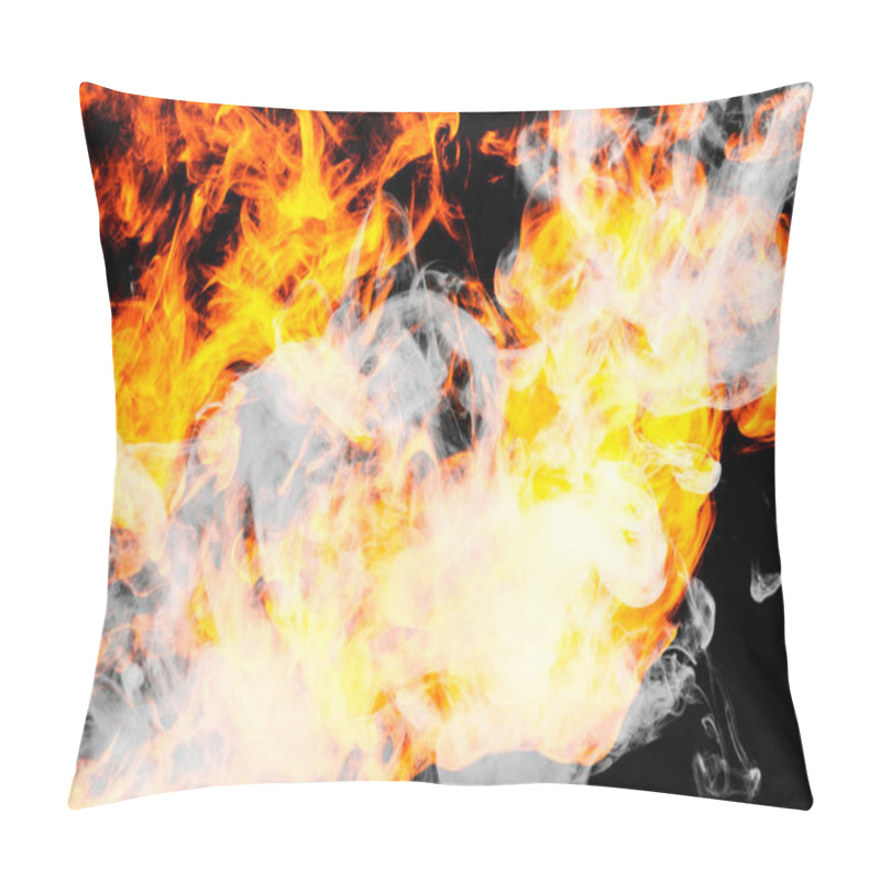 Personality  Fire Flames Background.  Background Of Smoke Vape Pillow Covers