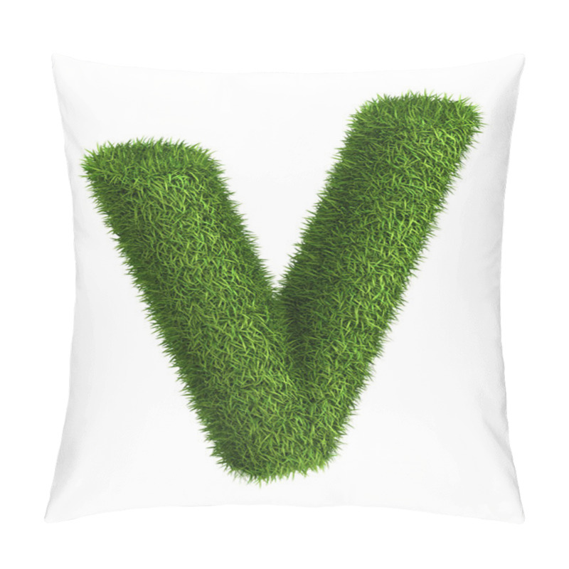 Personality  Natural Grass Letter V Pillow Covers