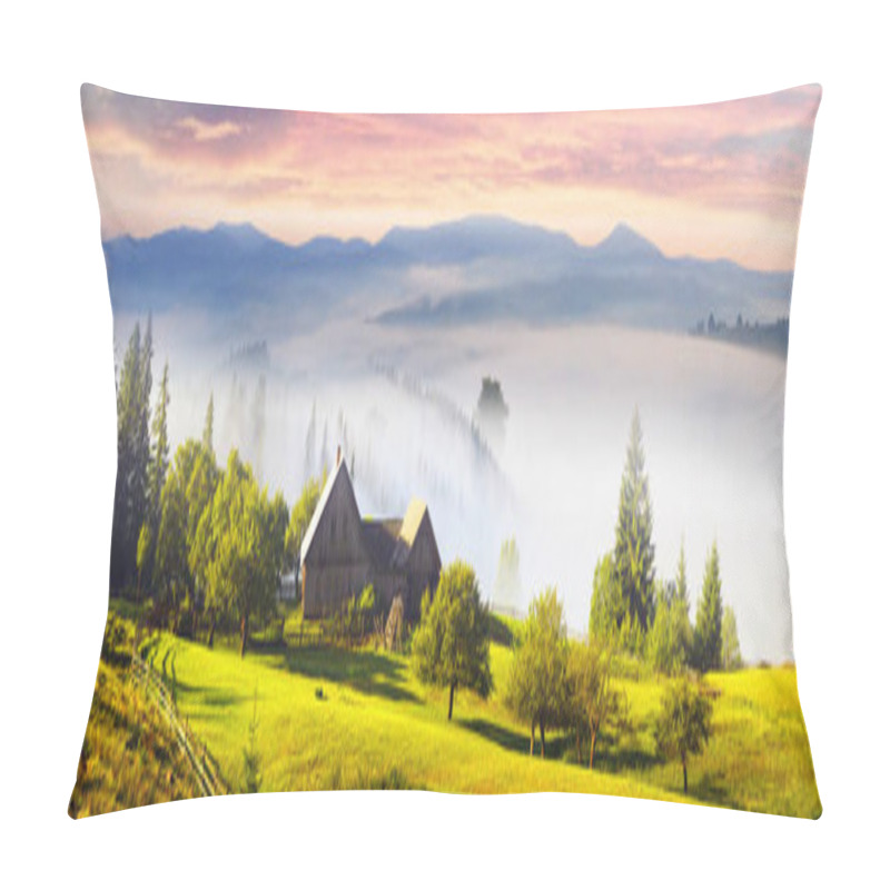 Personality  Flower Farm In Carpathian Mountains Pillow Covers