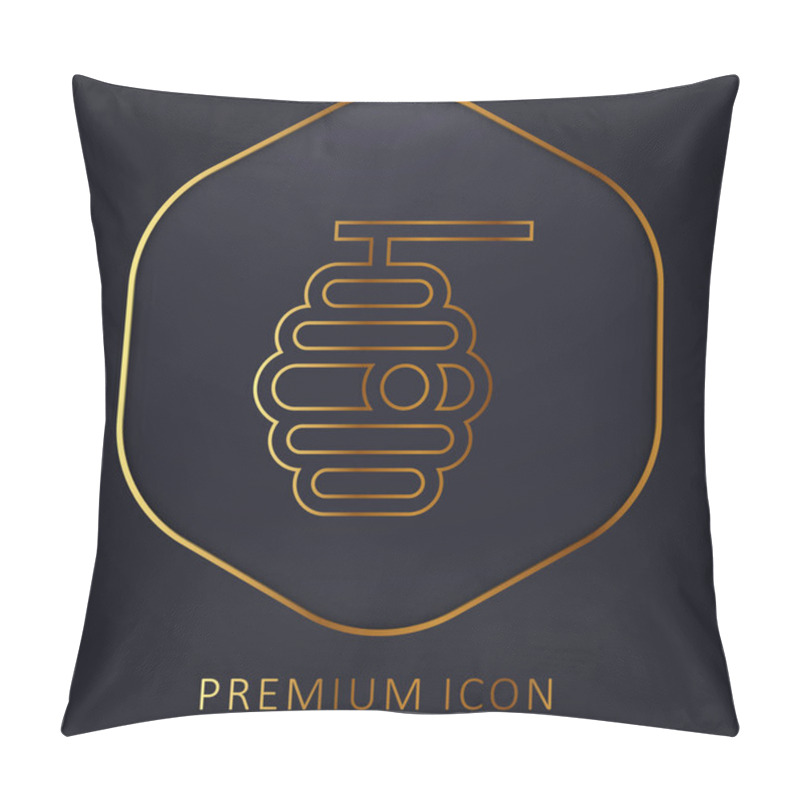 Personality  Bee Golden Line Premium Logo Or Icon Pillow Covers