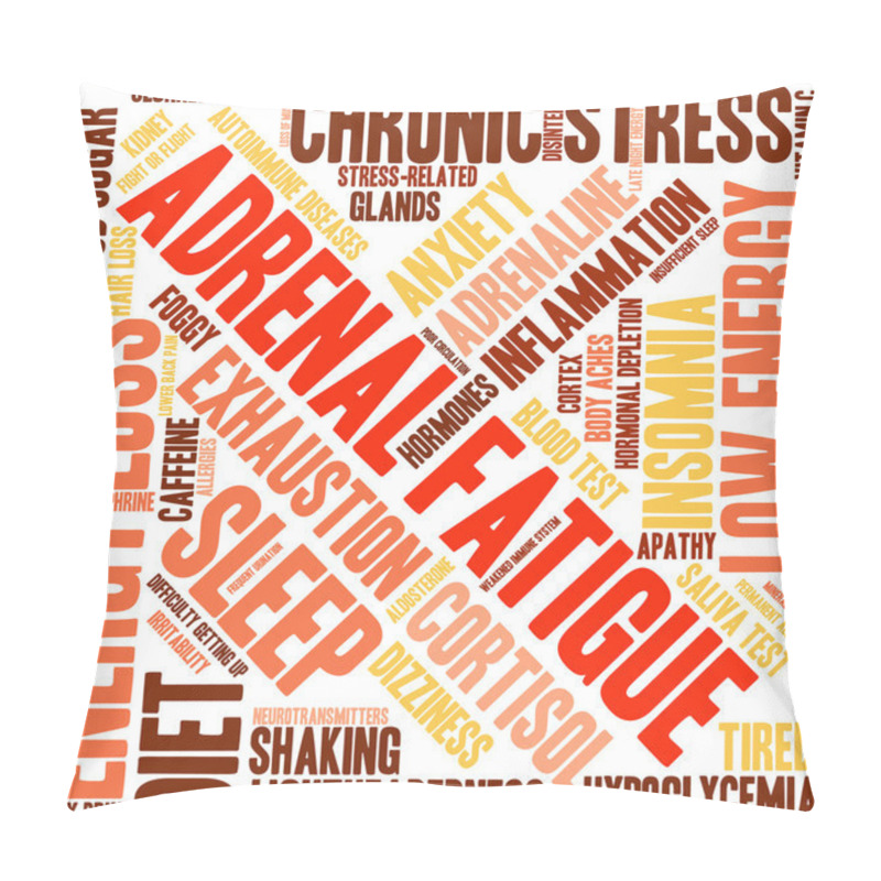 Personality  Adrenal Fatigue Word Cloud Pillow Covers