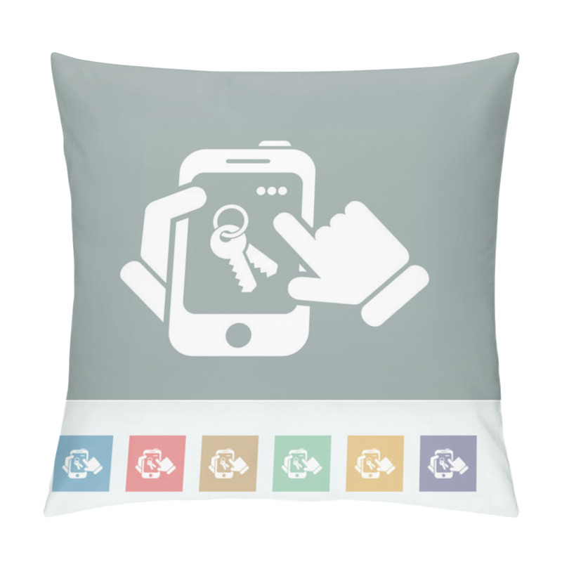 Personality  Smartphone Icon. Key Access. Pillow Covers