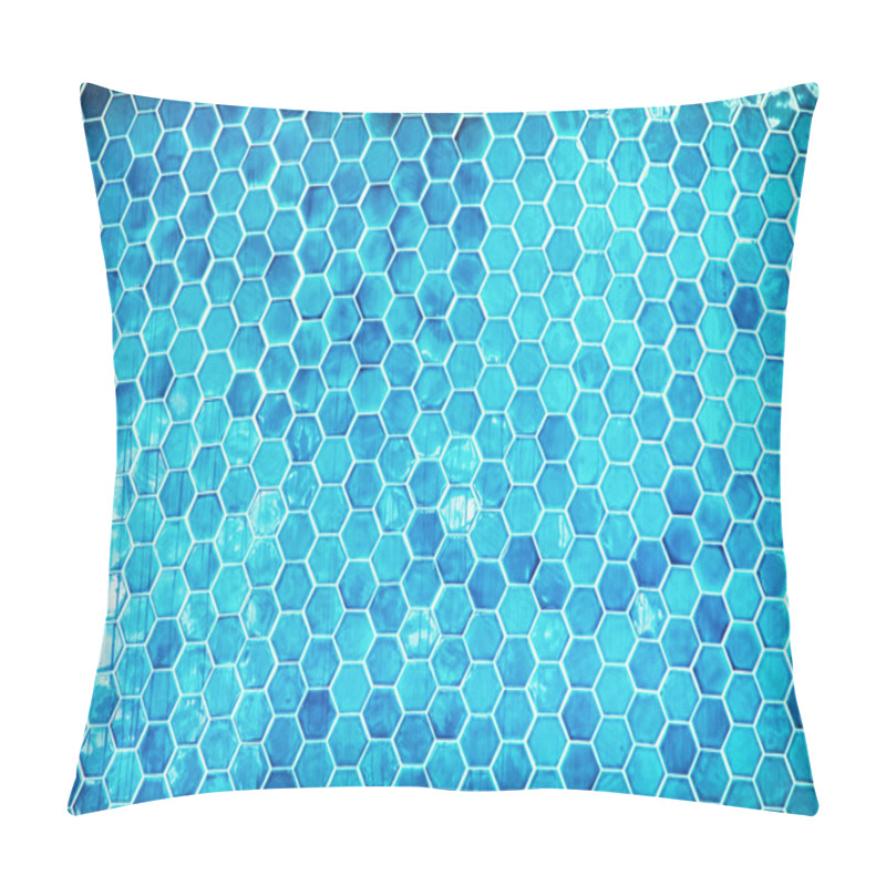 Personality  Blue Mosaic Swimming Pool Background Pillow Covers