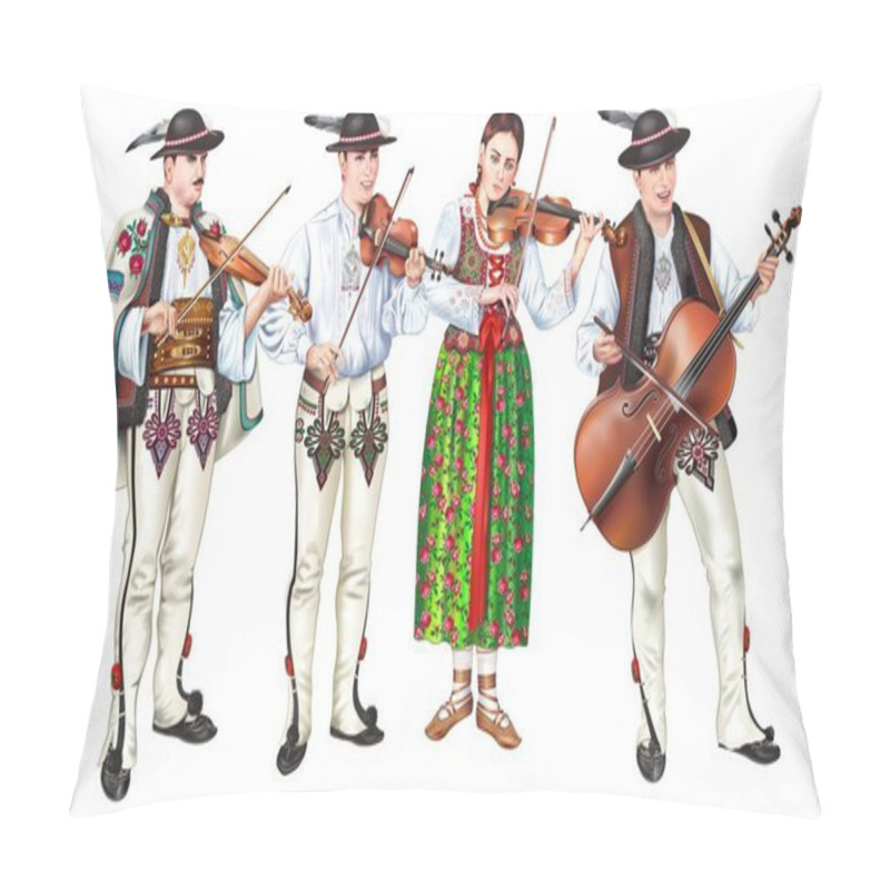 Personality  Traditional Zakopane Folk Band Pillow Covers