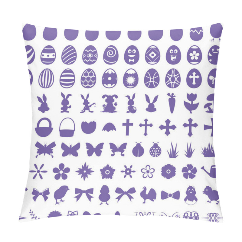 Personality  Easter Vector Shapes Set Pillow Covers