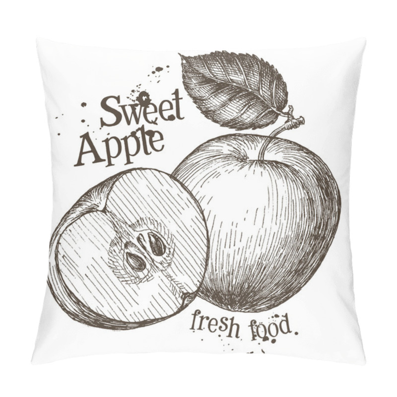 Personality  Fresh Apple Logo Design Template Pillow Covers