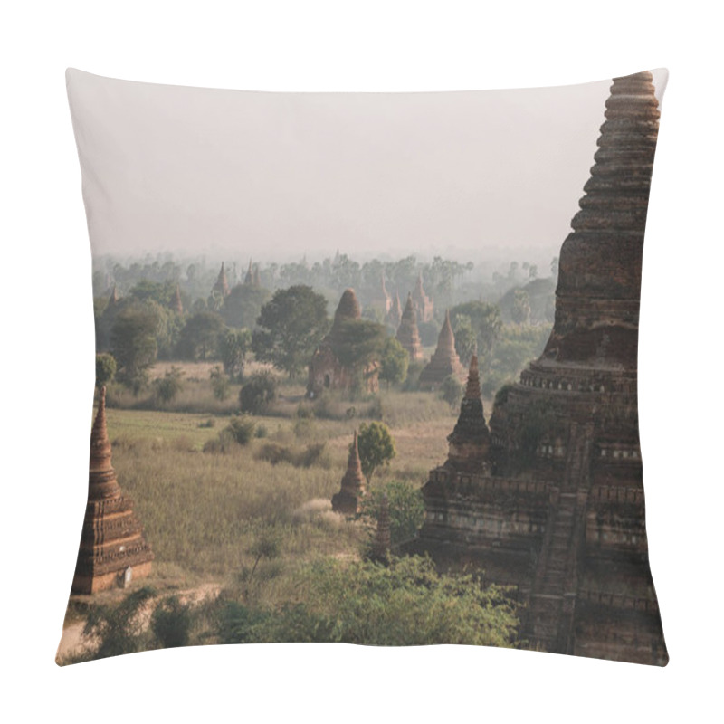 Personality  Landscape With Historical Buddhist Temples Pillow Covers