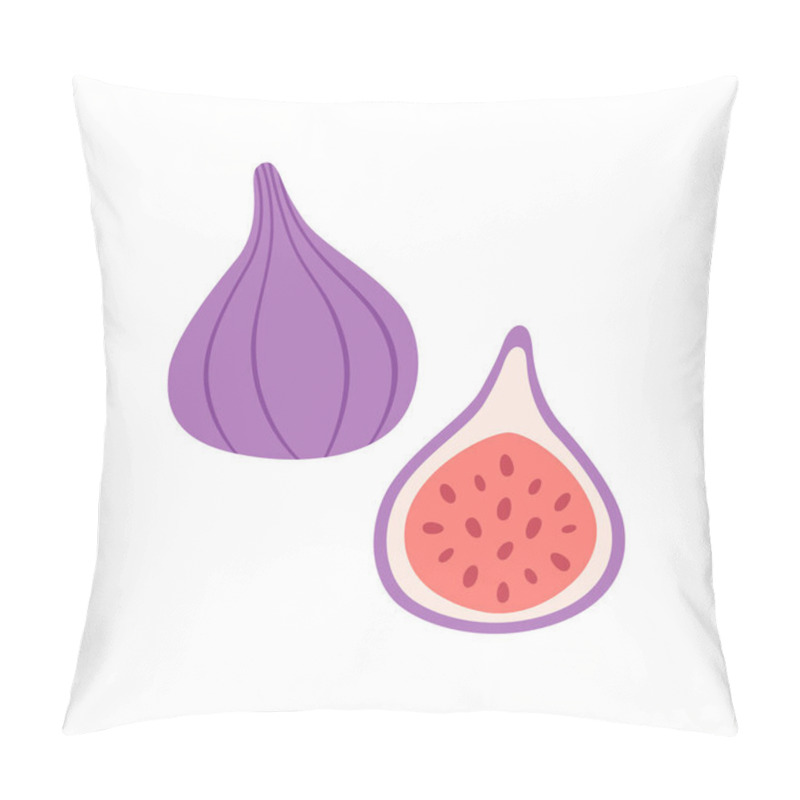 Personality  Fresh Figs. Exotic And Tropical Fruit. Healthy Food. Vector Illustration Pillow Covers