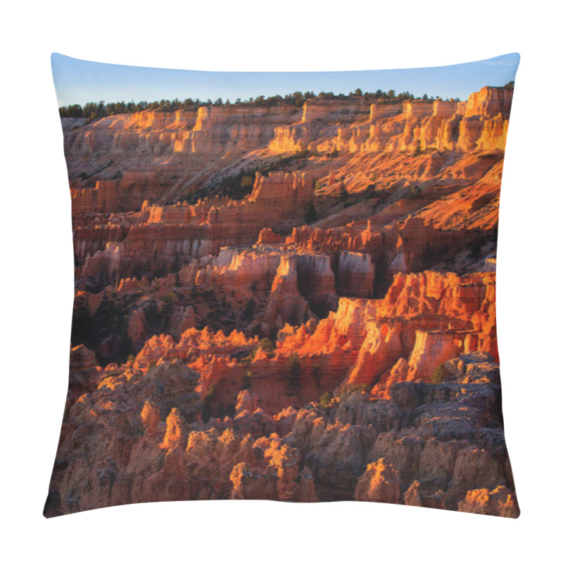 Personality  Scenic View Of Stunning Red Sandstone Hoodoos In Bryce Canyon National Park In Utah, USA Pillow Covers