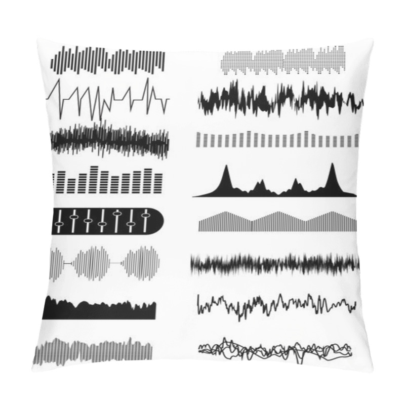 Personality  Sound Wave Set Pillow Covers