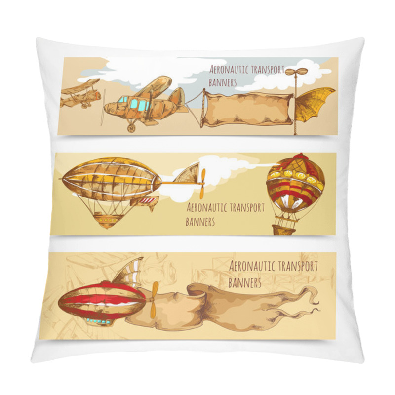 Personality  Aeronautic Transport Banners Pillow Covers