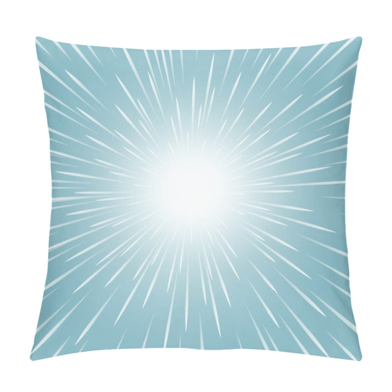 Personality  Starburst Futuristic Circle Design, Future Tech Background. Geometric Centric Motion Pattern. Abstract Rays, Dynamic Lines. Vector. Pillow Covers