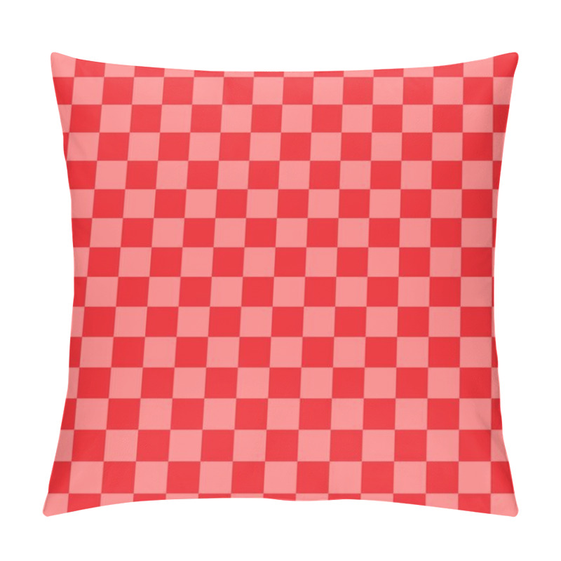 Personality  Red Checkerboard Pattern Background. Pillow Covers