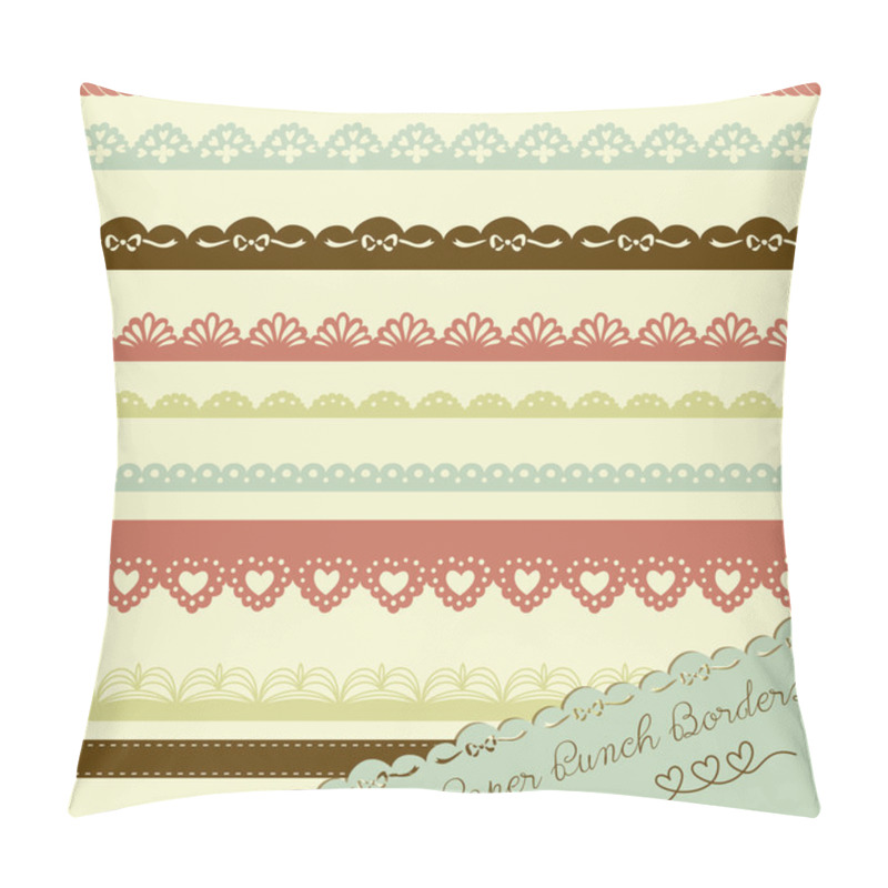 Personality  Set Of Hand-drawn Lace Paper Punch Borders Pillow Covers