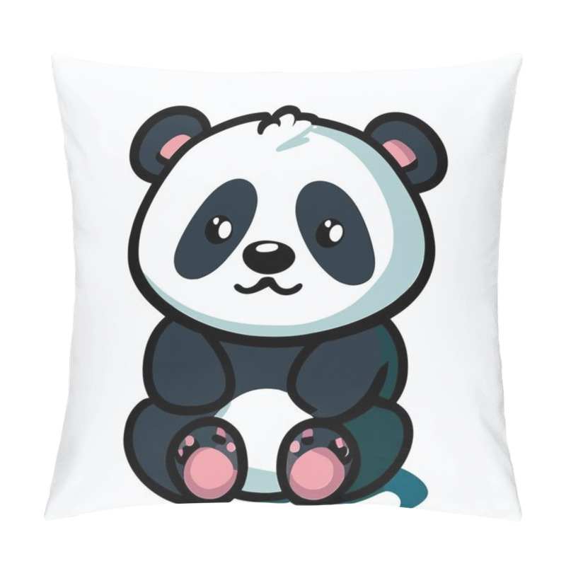 Personality  Cute Panda Vector Illustration, Playful Panda Graphic For Wildlife And Nature Themes Pillow Covers