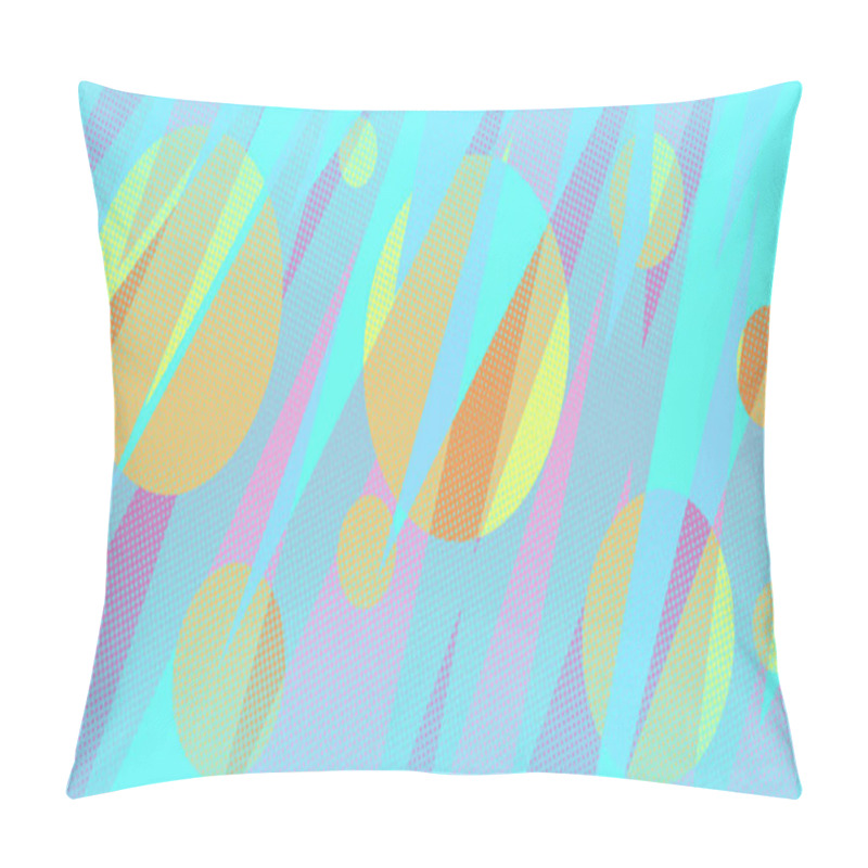 Personality  Circles Abstract Background Eighties Style 80s Pillow Covers