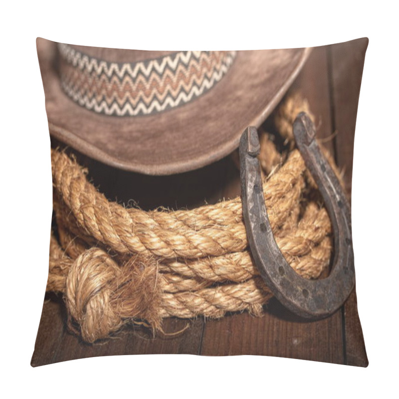 Personality  Horseshoe Hat Lasso Pillow Covers