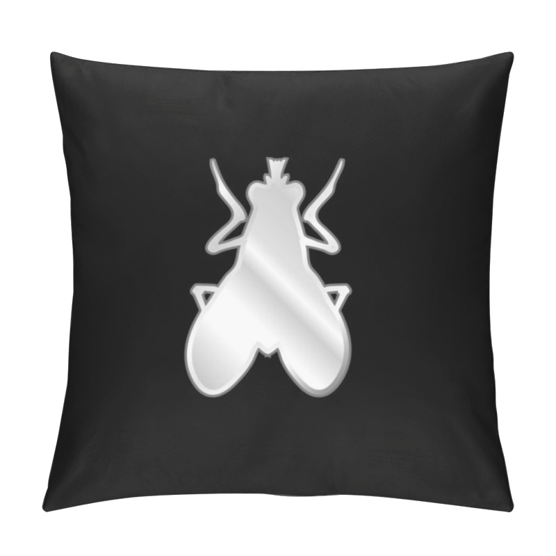 Personality  Blow Fly Insect Shape Silver Plated Metallic Icon Pillow Covers