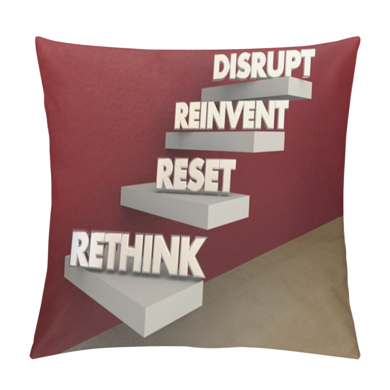 Personality  Disrupt Rethink Reinvent Reset Steps Pillow Covers