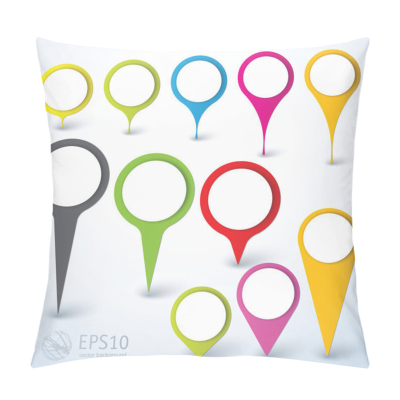 Personality  Location Icons. Pillow Covers