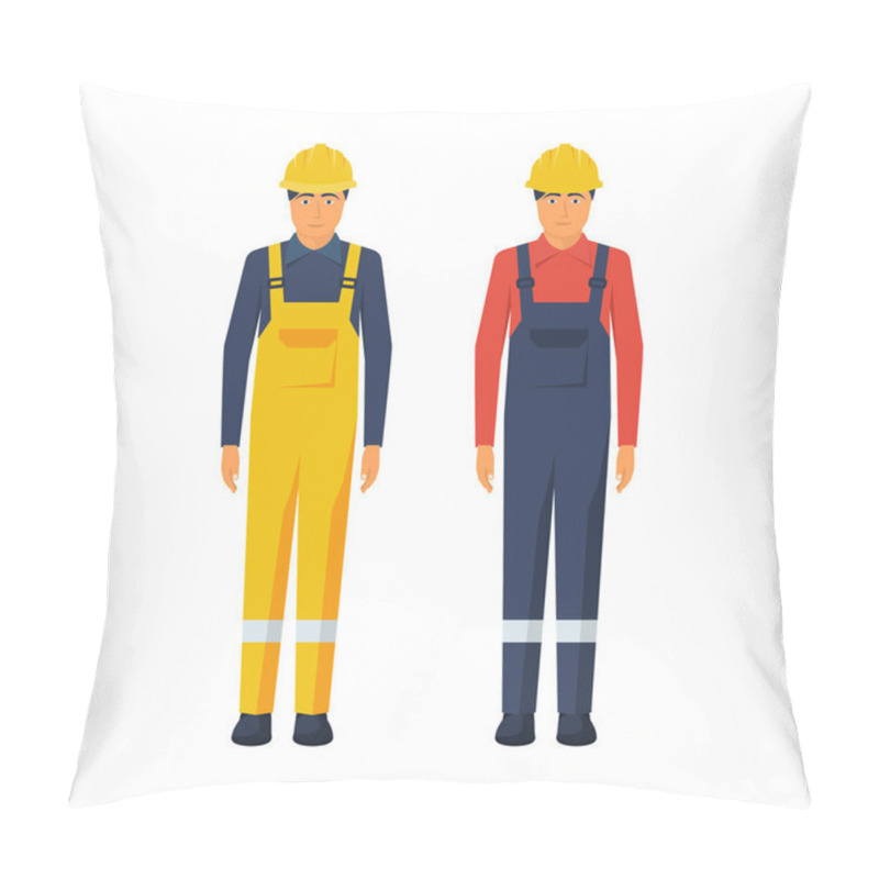 Personality  Man Worker. Protective Uniform And Safety Helmet. Pillow Covers