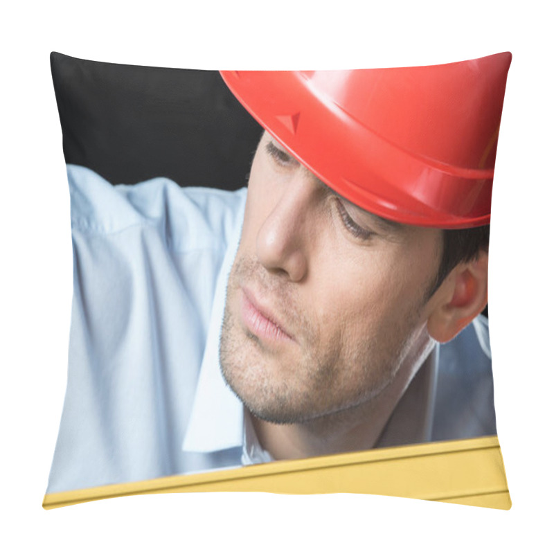 Personality  Male Engineer In Hard Hat Pillow Covers