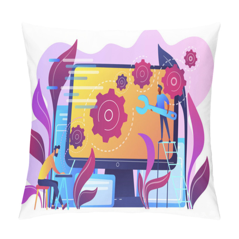 Personality  Back End Development It Concept Vector Illustration Pillow Covers