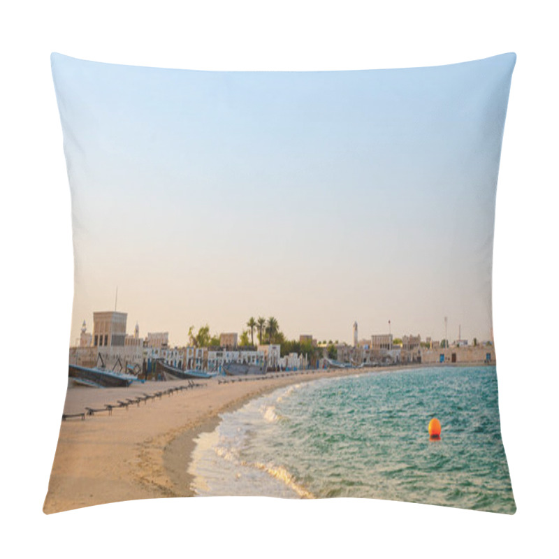 Personality  Beautiful Beaches In Qatar. Al Wakrah Beach. Qatar Beaches Pillow Covers