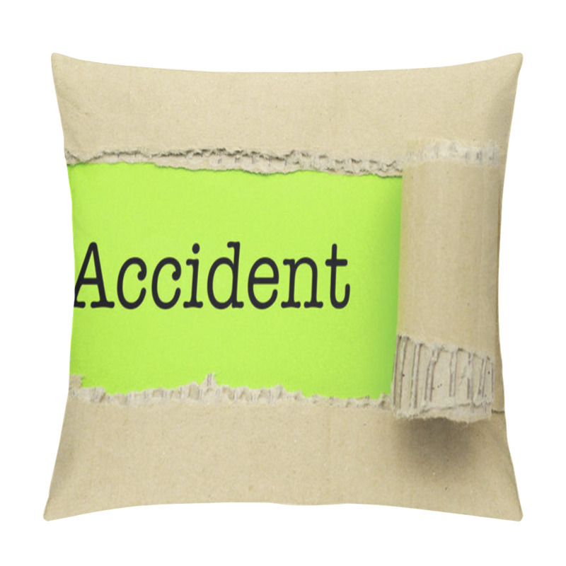 Personality  Torn Paper With Word Accident Pillow Covers