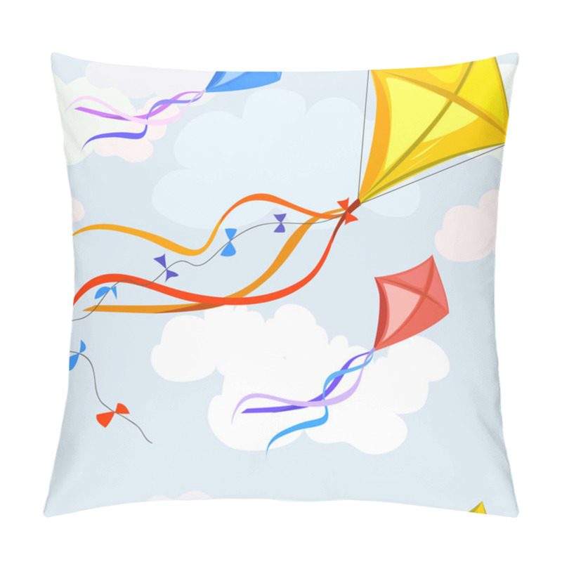 Personality  Background With A Kite, Seamless Texture Pillow Covers