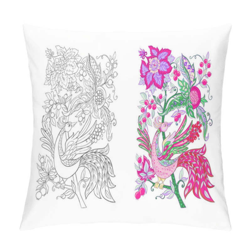 Personality  Floral Decorative Elements In Jacobean Embroidery Style Pillow Covers